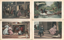 Lot of 4: Wal-Over Shoes Scenes Postcard