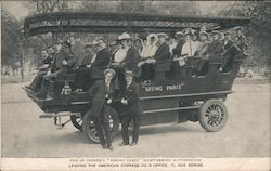 One of Sebree's "Seeing Paris" Sight-Seeing Automobiles Postcard