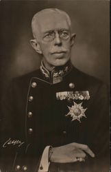 His Royal Highness King Gustav V, Military Uniform Postcard