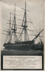 USS Frigate Constitution "Old Ironsides" Postcard
