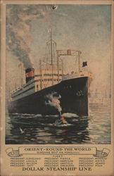 Orient Round the World - Dollar Steamship Line Postcard