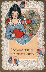 Valentine Greetings Hearts Postcard Postcard Postcard