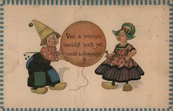 Ven a Vooman Vouldrit Work Yet, Would a Shoemaker? Postcard