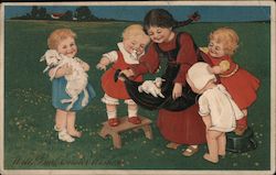 With Best Easter Wishes Postcard