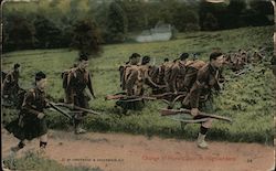 Charge Of Heroic Scotch Highlanders  (WWI card sent during WWII) Postcard