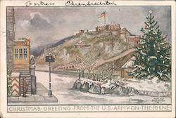 Christmas Greetings from the U.S. Army on the Rhine Koblenz, Germany Adelina Saceroon Postcard Postcard Postcard