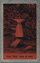 Help! Help! Come at Once Postcard