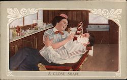 A Close Shave Barbers Postcard Postcard Postcard