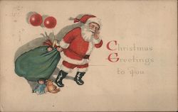 Christmas Greeting To You Santa Claus Postcard Postcard Postcard
