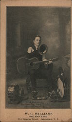 Amputee W.C. Williams, One Man Band Postcard