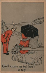 You'll excuse me butg there's no rain Postcard