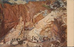 Marble Quarry - Giuseppe Winer Italy Art Postcard Postcard Postcard