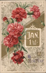 Jan. 1st A Happy New Year To Year Postcard