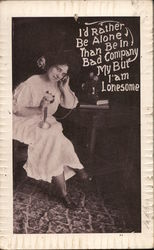 I'd Rather Be Alone Than Be In Bad COmpany Postcard