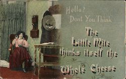 Hello? Don't you think the little mite thinks itself the Whole Cheese Telephones Postcard Postcard Postcard