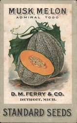 Admiral Togo Musk Melon - D.M. Ferry & Co. Seeds Postcard
