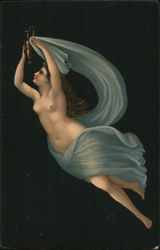 Nude Woman Holding Vase Postcard