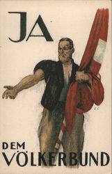 Ja Dem Volkerbund Postcard