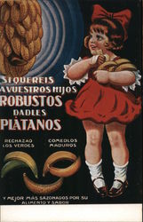 If You Want Your Children Robust, Give Them Bananas Spain Advertising Postcard Postcard Postcard