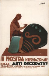 III Mistra Internazionale Arti Decorative Delle Villa Reale de Monza Maggio-Ottobre 1927 Postcard