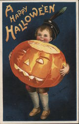 A Happy Halowe'en Halloween Ellen Clapsaddle Postcard Postcard Postcard