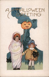 A Halloween Greeting Postcard Postcard Postcard