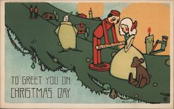 To Greet You On Christmas Day Art Phillips Postcard Postcard Postcard