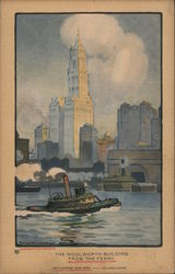 Woolworth Building from the Ferry Postcard