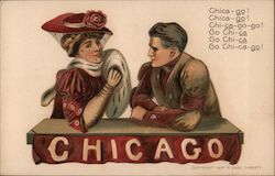 Embossed University of Chicago: Chic - ca - go - go! Postcard