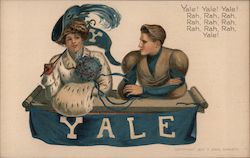 Embossed Yale! Yale! Yale! Postcard