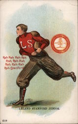 Leland Stanford Junior Football Player Postcard