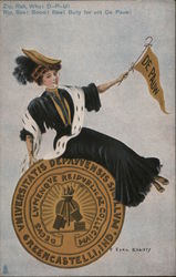 De Pauw College Girl Postcard