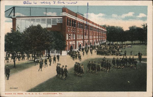 Going to Mess, USAAC Allentown Pennsylvania
