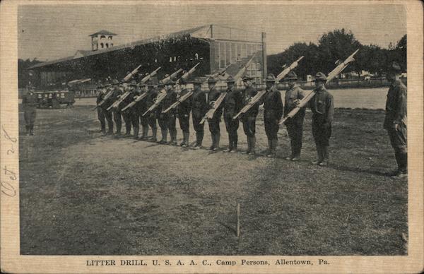 Litter Drill, U.S.A. A.C. Camp Persons Allentown Pennsylvania