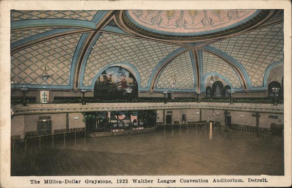 The Million-Dollar Graystone, 1923 Walther League Convention Auditorium Detroit Michigan