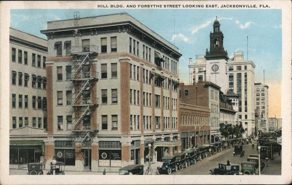 Hill Bldg and Forsythe Street Looking East Jacksonville Florida