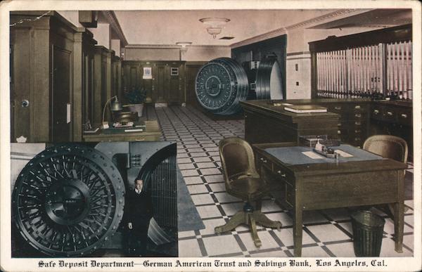 Safe Deposit Department, German American Trust and Savings Bank Los Angeles California
