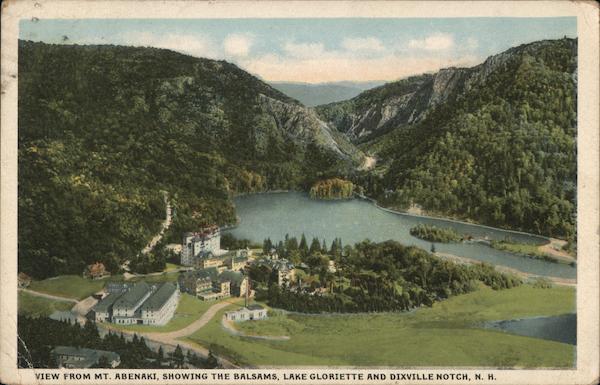View from Mt Abenaki, Showing The Balsams and Lake Gloriette Dixville Notch New Hampshire
