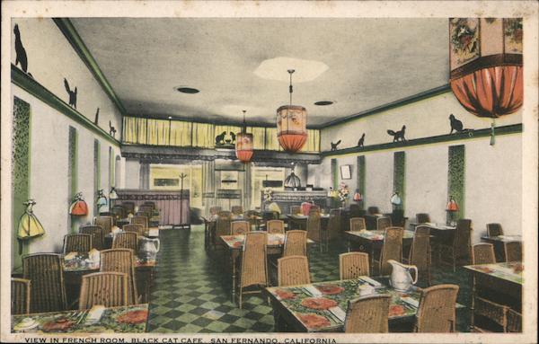 View in French Room, Black Cat Cafe San Fernando California