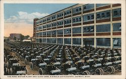 The Ford Motor Plant and 3000 Cars Postcard