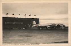 Scandinavian Airlines System Aircraft Gander, NL Canada Newfoundland and Labrador Postcard Postcard 