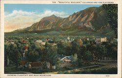 Showing Flagstaff and Bear Mountains Boulder, CO Postcard Postcard 