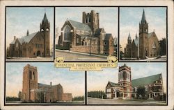 Principal Protestant Churches Duluth, MN Postcard Postcard Postcard