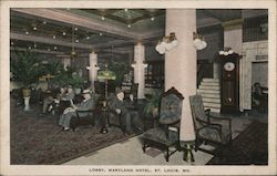 Lobby, Maryland Hotel St. Louis, MO Postcard Postcard Postcard
