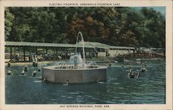 Electric Fountain, Arbordale Fountain Lake Postcard