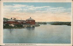 Mohawk River From the Bridge Amsterdam, NY Postcard Postcard Postcard