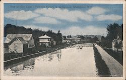 View on Erie Canal, Furniture Factory in Background Postcard