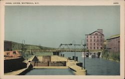 Canal Locks Whitehall, NY Postcard Postcard Postcard