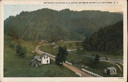 Entrance to Boonville Gorge Between Bonville and Rome Postcard