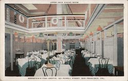 Bernstein's Fish Grotto Upper Deck Dining Room Postcard